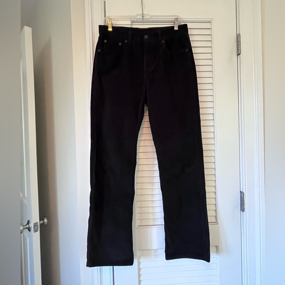 Levi’s Black Corduroy Straight Leg Jeans